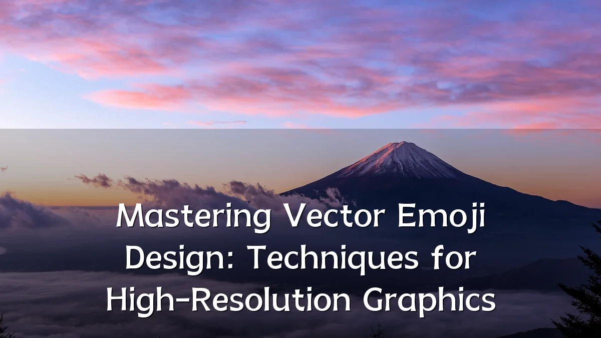 Mastering Vector Emoji Design: Techniques for High-Resolution Graphics