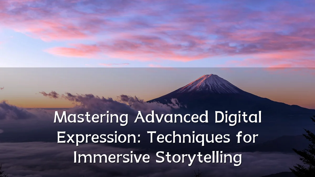 Mastering Advanced Digital Expression: Techniques for Immersive Storytelling