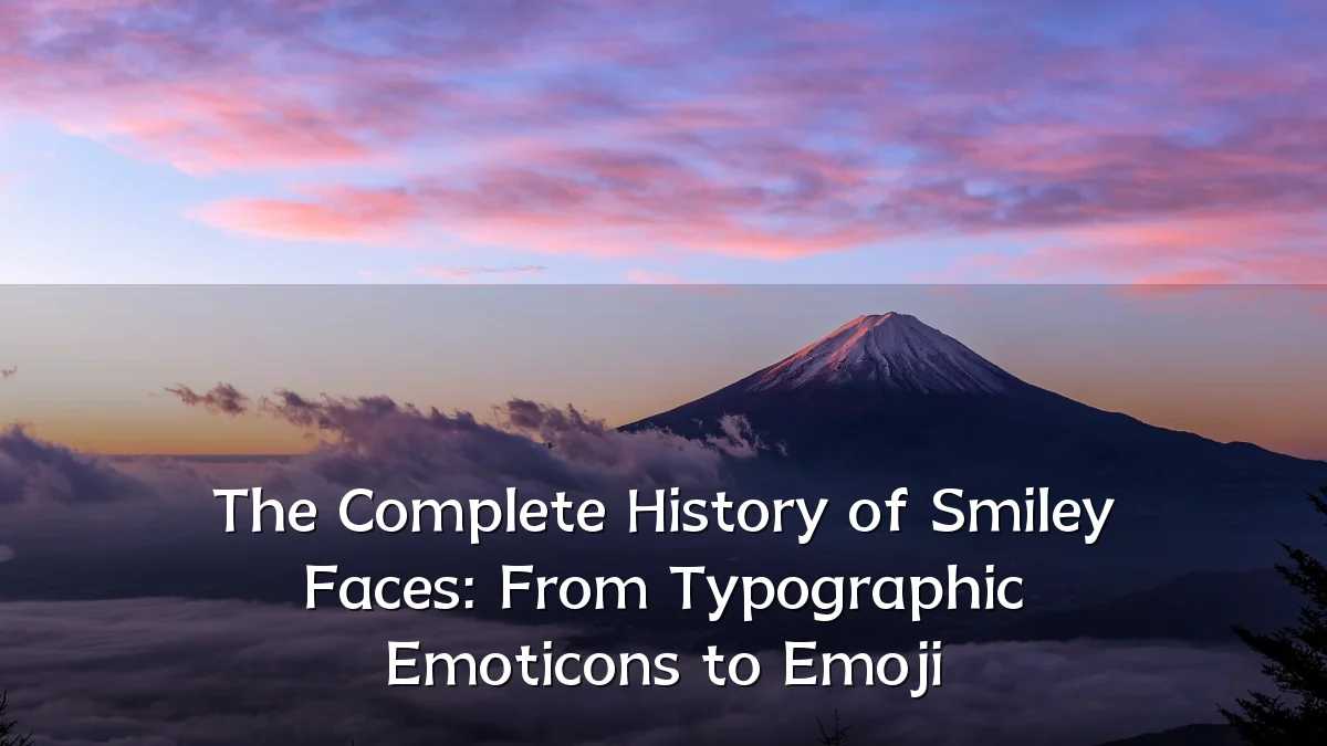 The Complete History of Smiley Faces: From Typographic Emoticons to Emoji