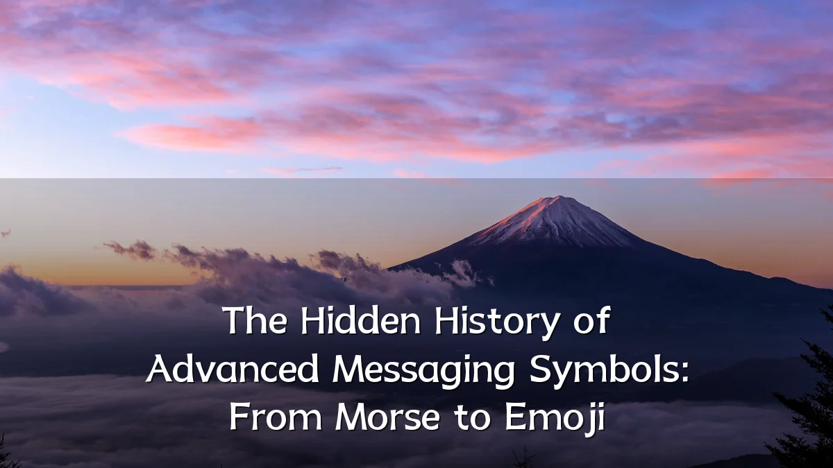 The Hidden History of Advanced Messaging Symbols: From Morse to Emoji